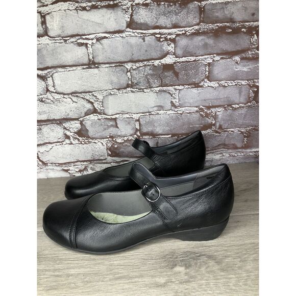 Dansko Fawna Black Milled Nappa Leather Mary Jane Shoes Clog Women's 11M US/42EU - Picture 11 of 16